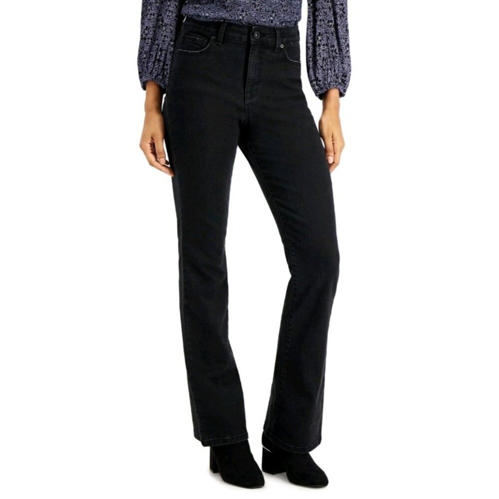 Style & Co Boot‎ Leg Black Mid Rise Jeans 12L